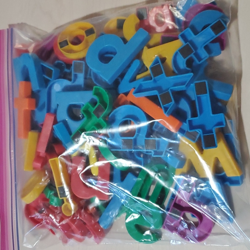 Oversized magnetic letters for word work phonics reading